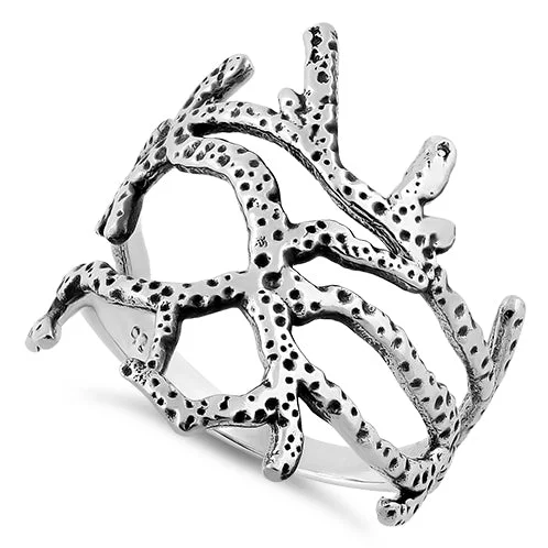 Sterling Silver Coral Reef Ring