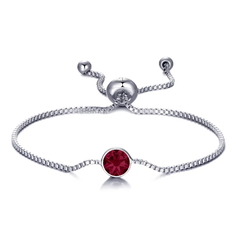 Red Crystal Bracelet Created with Zircondia® Crystals