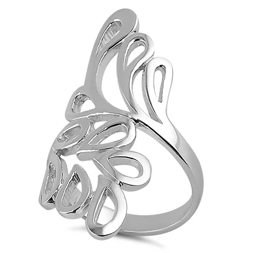 Sterling Silver Leaves Ring