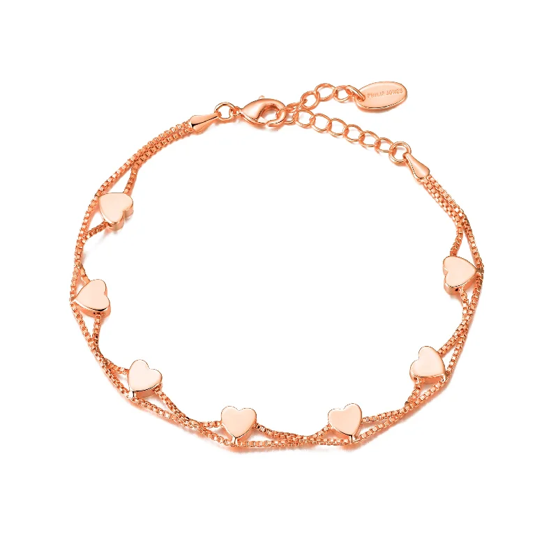 Rose Gold Plated Heart Bracelet