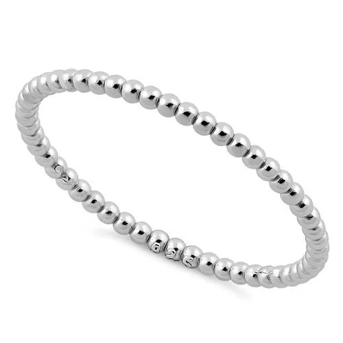 Sterling Silver 1.5mm Stackable Bead Ring