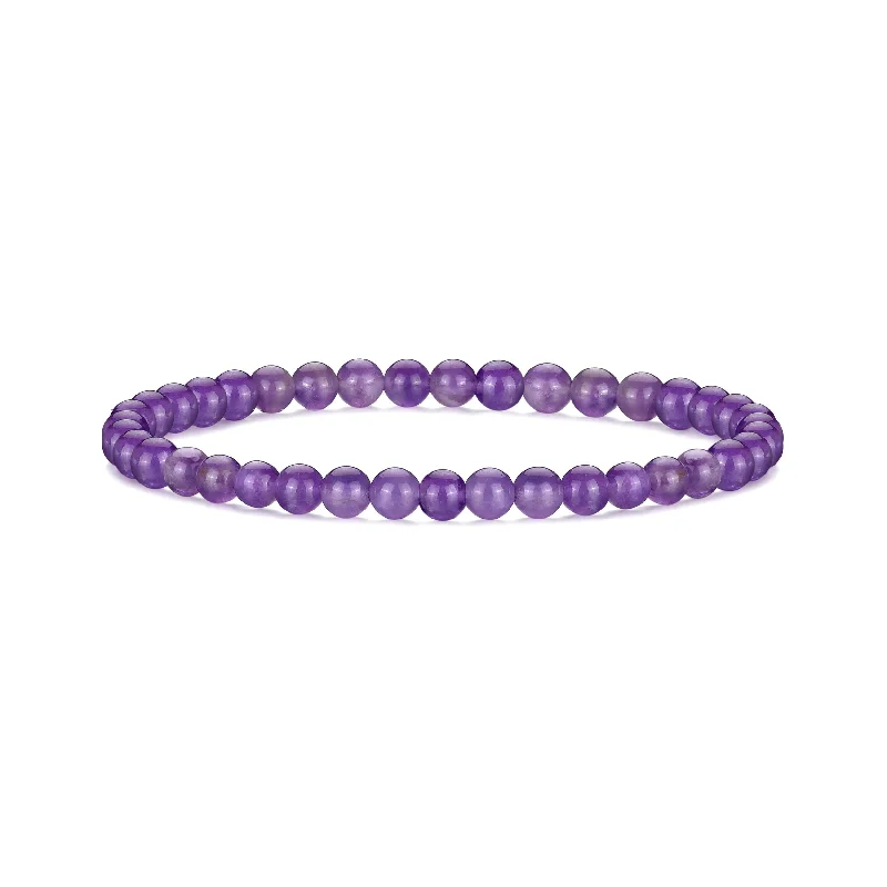 Amethyst Mini Beaded Gemstone Stretch Bracelet