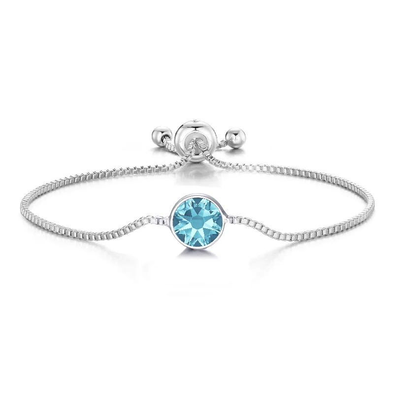 Light Blue Crystal Bracelet Created with Zircondia® Crystals