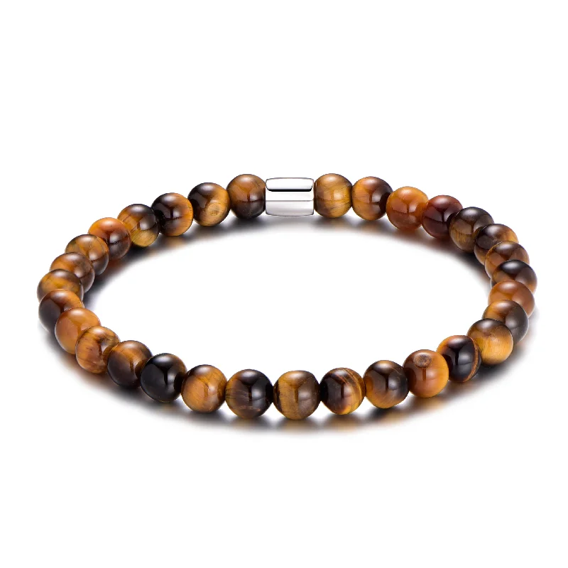 Tiger's Eye Gemstone Stretch Bracelet for Women