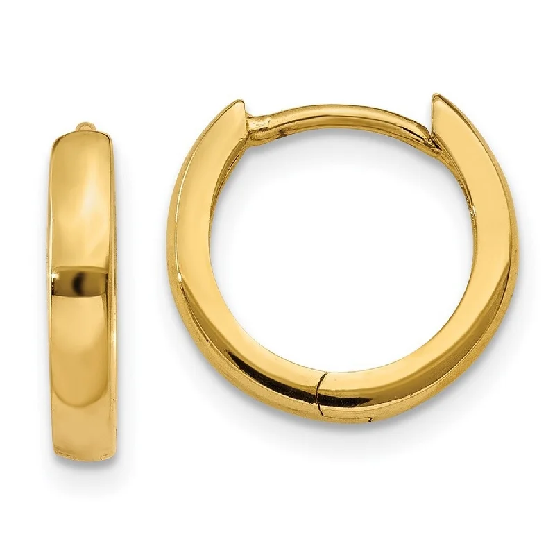 Curata 14k Yellow Gold Polished 8x 2.25mm Hinged Hoop Earrings