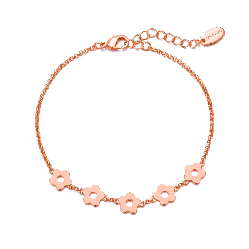 Rose Gold Plated Flower Bracelet