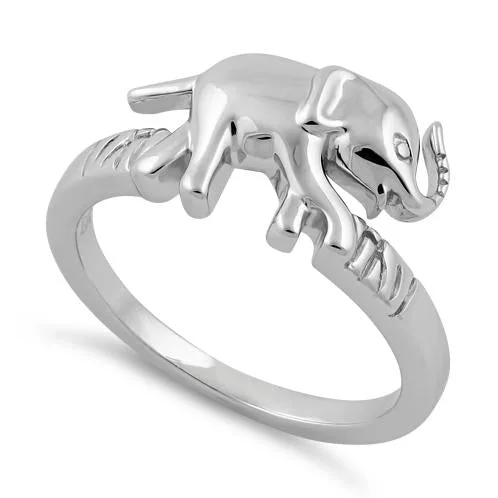 Sterling Silver Elephant Ring