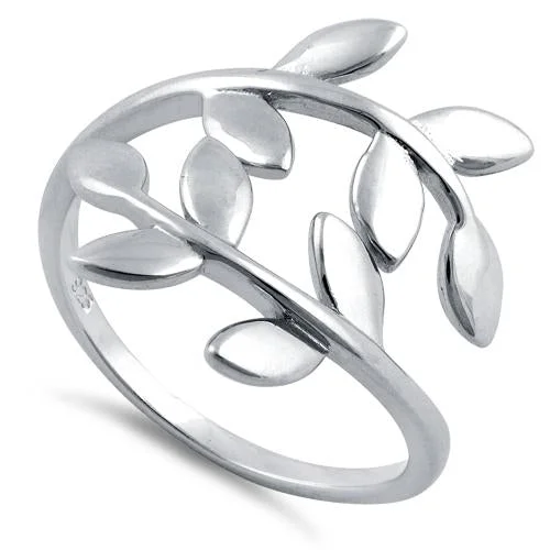 Sterling Silver Leaves Ring