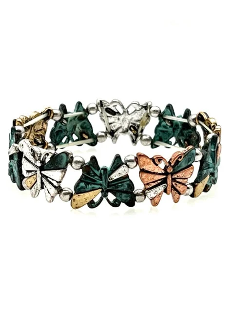 Patina Stretch Bracelet - Butterfly II