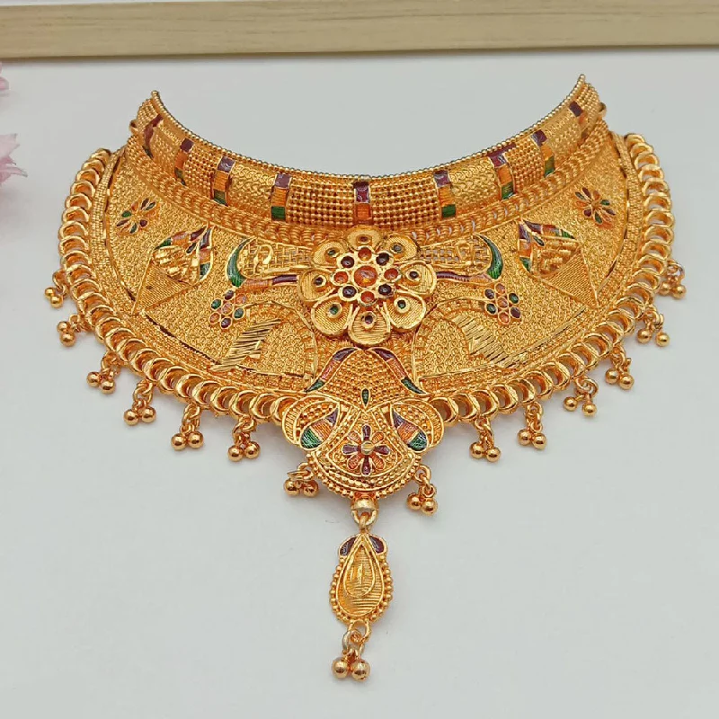 SP Jewellery Gold Plated Choker Necklace Set