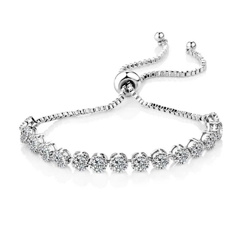 Solitaire Crystal Friendship Bracelet with Zircondia® Crystals