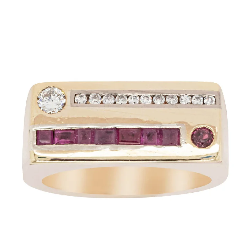 Deja Vu 9ct Yellow Gold .25ct Ruby & Diamond Ring