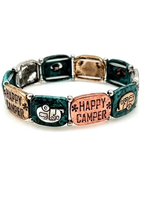 Patina Stretch Bracelet - Happy Camper