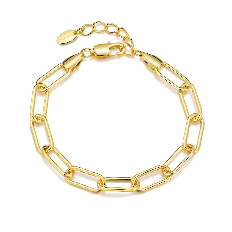 Gold Plated Paperclip Bracelet