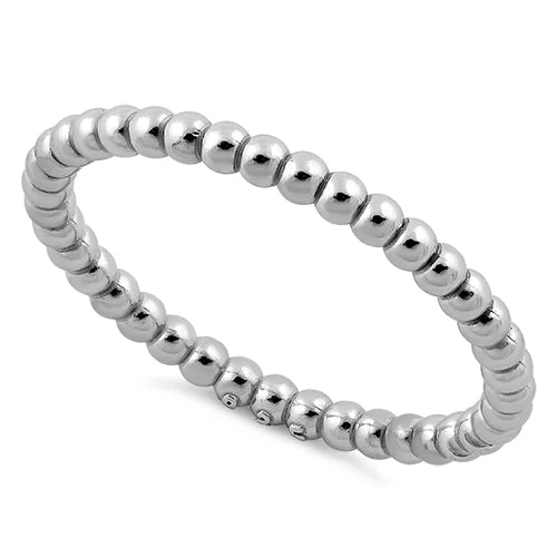 Sterling Silver Stackable Bead Ring