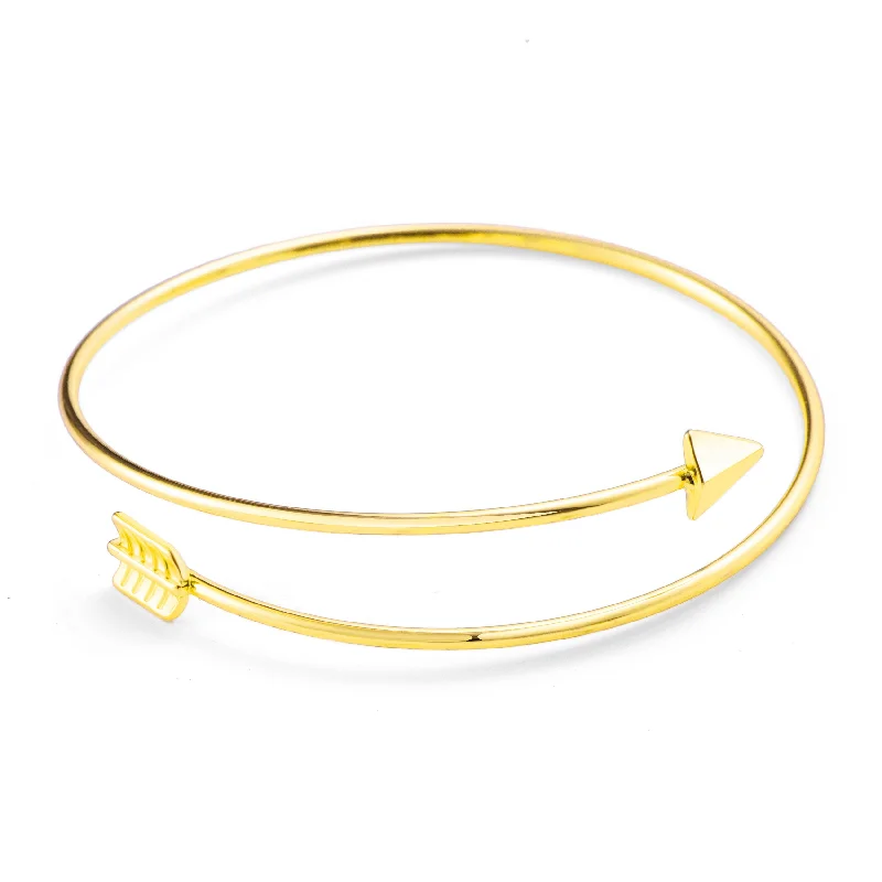 Gold Plated Arrow Bangle