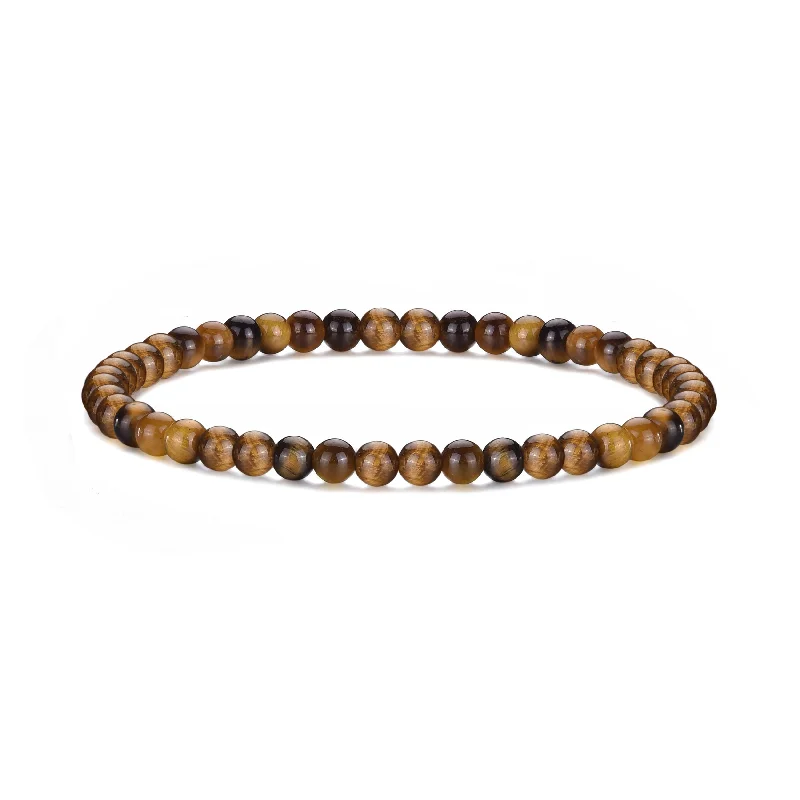 Tigers Eye Mini Beaded Gemstone Stretch Bracelet