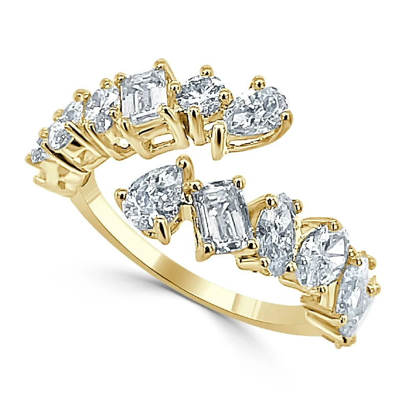 Joelle Fancy Shape Diamond Ring for Her - 14K Gold Size 6.5