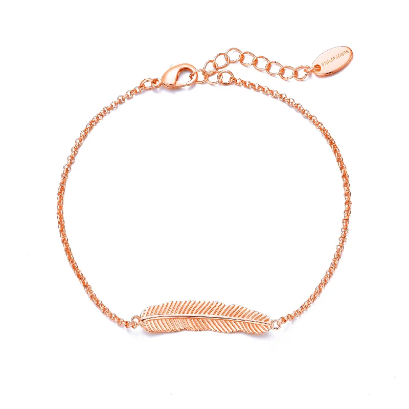 Rose Gold Plated Feather Bracelet