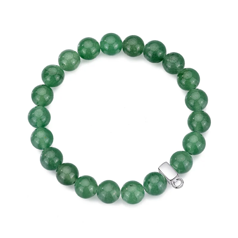 Green Aventurine Gemstone Charm Stretch Bracelet