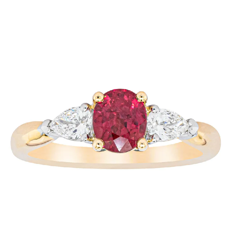 18ct Yellow Gold 1.17ct Ruby & Diamond Ayla Ring