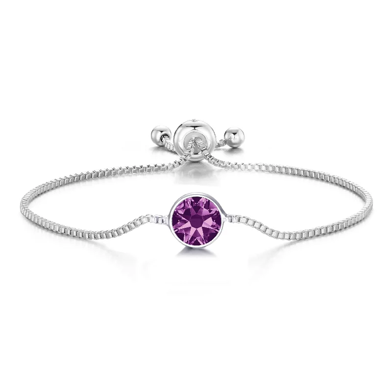 Purple Crystal Bracelet Created with Zircondia® Crystals