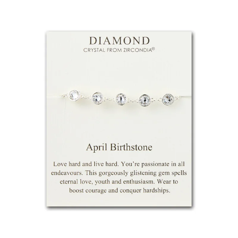 April Birthstone Bracelet Created with Diamond Zircondia® Crystals