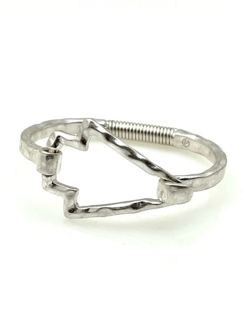 Silver Bracelet with Hinge closure - Arrow