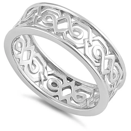 Sterling Silver Unique Patterns Ring