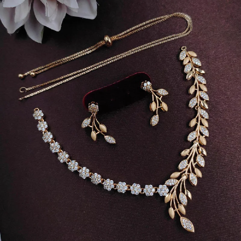 Aamrapali  American Diamond Necklace Set