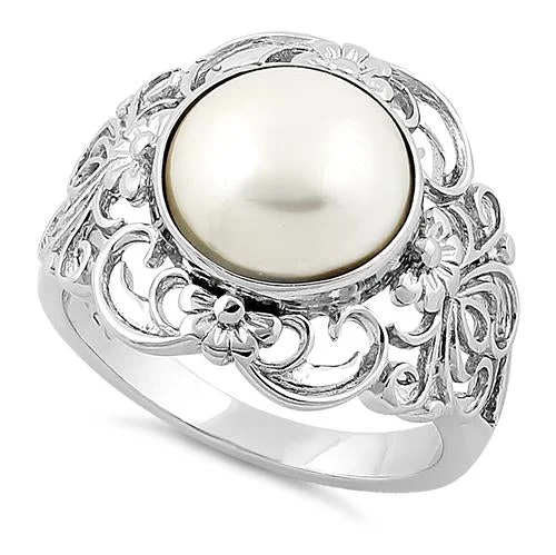 Sterling Silver Mother of Pearl Ring