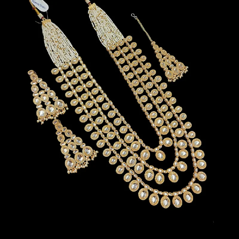 Padmawati Bangles Gold Plated Kundan Stone Necklace Set