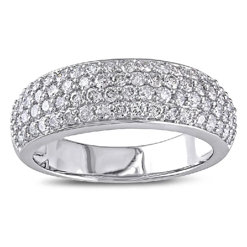 Miadora 10k White Gold 1ct TDW Pave Diamond Ring (G-H, I2-I3)