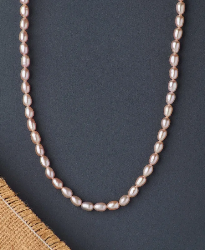 Trendy Pink Pearl Necklace