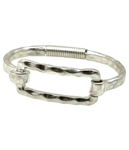 Silver Bracelet with Hinge closure - Rectangle