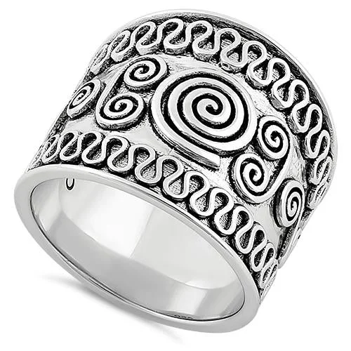 Sterling Silver Bali Swirl Ring