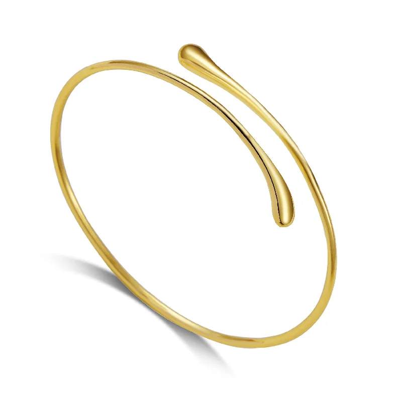 Gold Plated Teardrop Bangle